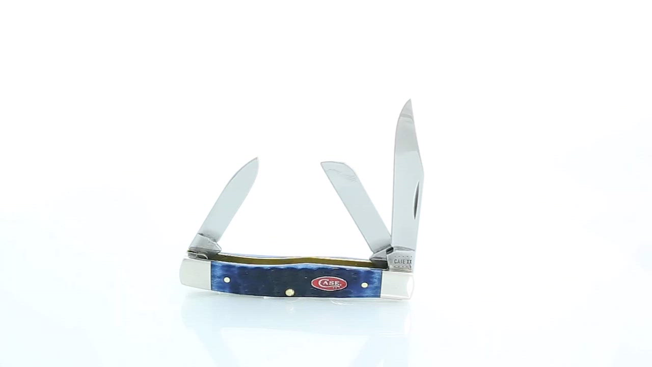 WR Case & Sons Cutlery Co Navy Blue Bone Medium Stockman - view number 2