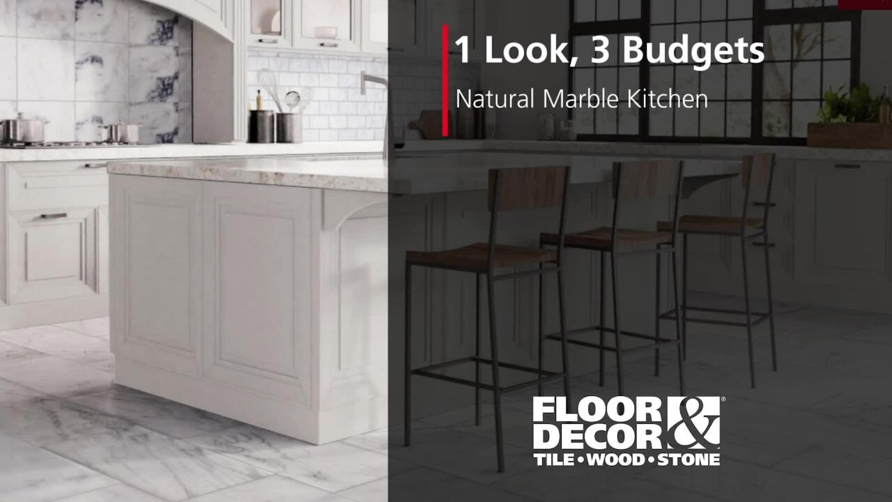 1 Look, 3 Budgets Marble Kitchens Floor & Decor