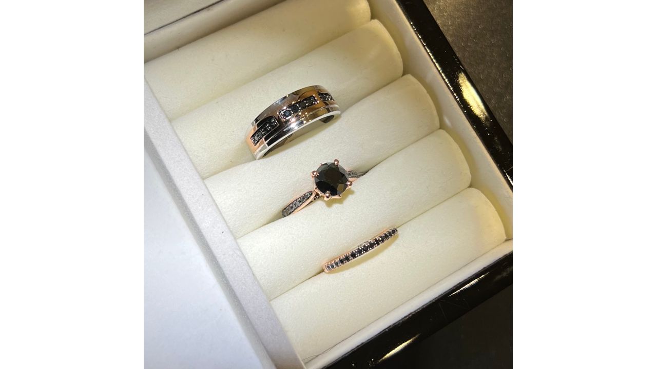 Creatable Black Diamond Engagement Ring and Wedding Bands Jared.