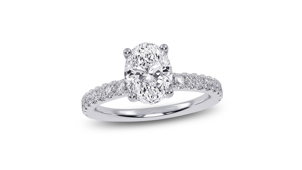 Creatable - Jared Oval-Cut Lab-Grown Diamond Engagement Ring - Jared.