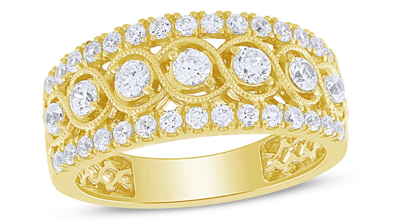 Creatable Yellow gold and DIamond Anniversary Rings Kay Jewelers.